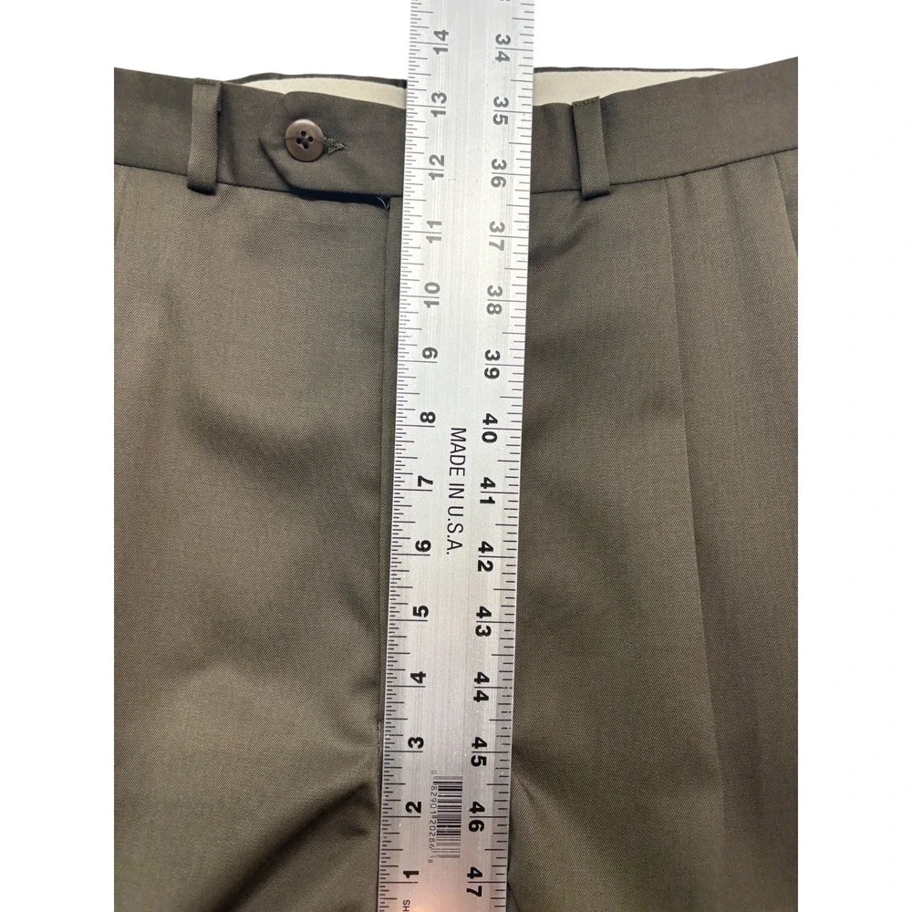 vtg 90s Polo Ralph Lauren 34x32 Olive Green Pants Trousers High Waisted Pleated